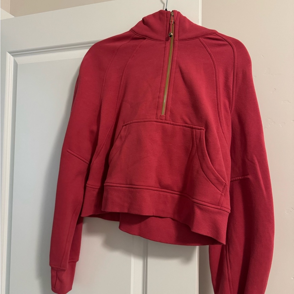 lululemon athletica Red Half-Zip Hoodie